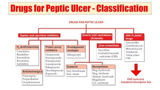 48 Drugs for Peptic Ulcer  Peptic Ulcer  AUDIO Classification of Anti Ulcer Drugs  Anti Ulcer [upl. by Alurd643]