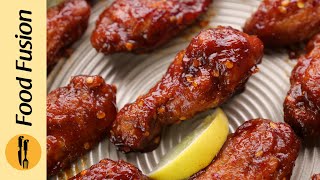 Spicy BBQ Chicken Wings Recipe by Food Fusion [upl. by Adnohs]