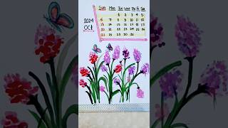 Diy Paper Calendar Drawing Idea October 2024 🗓️ ll diy art shorts [upl. by Carrnan439]