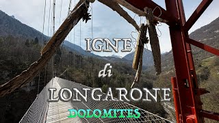 IGNE di Longarone Passarella Suspension Bridge [upl. by Lleddaw]