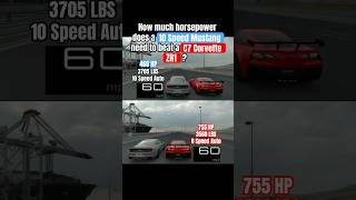 How much horsepower does a 10 Speed Mustang need to beat a C7 Corvette ZR1 [upl. by Liamaj]