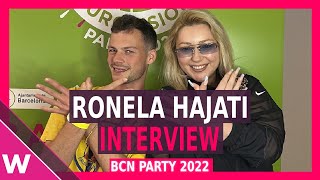 Ronela Hajati Interview  Albania  Barcelona Eurovision Party 2022 [upl. by Huoh926]