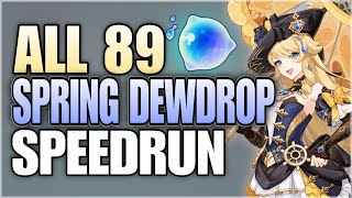 All 89 Spring of the First Dewdrop Locations  Efficient Farming Route  Genshin Impact [upl. by Artemahs]