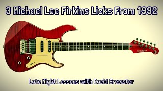 3 Michael Lee Firkins Licks From 1992 [upl. by Aliehc]