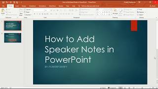 How to Add Speaker Notes in Microsoft PowerPoint [upl. by Snahc644]