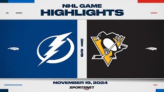 NHL Highlights  Lightning vs Penguins  November 19 2024 [upl. by Eca428]