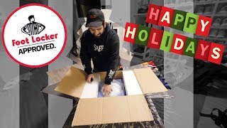 UNBOXING MY HOLIDAY GIFT FROM FOOT LOCKER THANK YOU [upl. by Cowles753]