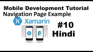 XamarinForms Tutorial For Beginners 10  Navigation Page in Hindi [upl. by Catie]