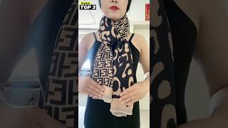 The 3 ways to tie a scarf or shawl HowTo Wear A Scarf  Style Wear Tips P240124 scarfwearing [upl. by Kanor]