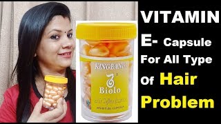 VITAMIN E Hair Growth Gel Capsules  Vitamin e capsule for fast hair growth [upl. by Maretz]