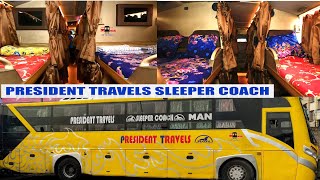 President Travels Sleeper Coach Review  Dhaka To Coxs Bazar Sleeper Bus  Bd Travels [upl. by Rehtse]