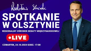 Radosław Sikorski Spotkanie w Olsztynie w Regionalnym Ośrodku Debaty Międzynarodowej 31102024 [upl. by Anaillil192]