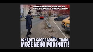 SMRTONOSNA ZAMKA ZA VOZAČE USRED GRADA OZNAČITE SAOBRAĆAJNU TRAKU – MOŽE NEKO POGINUTI [upl. by Ynnaej]