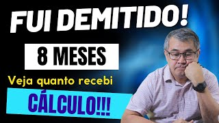 FUI DEMITIDO APÓS 8 MESES DE TRABALHO Veja quanto recebi  Cálculo passo a passo [upl. by Ttebroc]