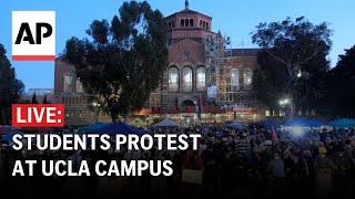 LIVE Students protest at UCLA campus as police order dispersal [upl. by Feldman]