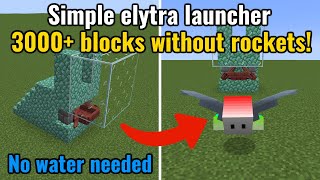 Elytra launcher tutorial  Nether safe no water required works in Java 121 see description [upl. by Brittany]