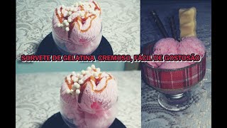 SORVETE DE GELATINA CREMOSO FÁCIL DE GOSTOSÃO Aprendendo com Mami Chef [upl. by Ancelin]