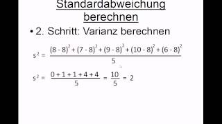 Standardabweichung berechnen [upl. by Vinni]