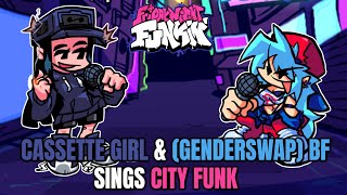 Friday Night Funkin Cassette Girl amp Genderswap BF Sings City Funk [upl. by Lyrred261]