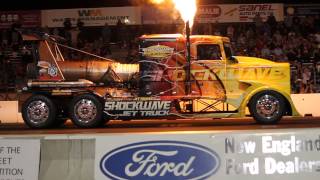 Shockwave Jet Truck from New England Dragway Jet Cars Under the Stars 2014 [upl. by Nylhtak]