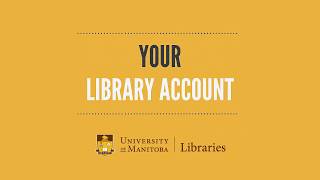 Your Library Account [upl. by Aenea]