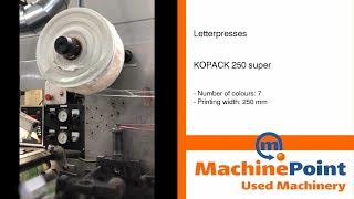 KOPACK 250 super Used LETTERPRESSES  MachinePoint [upl. by Nedaj]