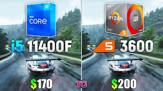 Core i5 11400F vs Ryzen 5 3600  Test in 10 Games [upl. by Brandes]