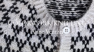 SPOT CARDIGAN  colorwork knitting [upl. by Akahs]