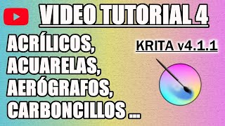 ✍️ Tutorial 4 Krita en Español  Tipos de Pinceles Parte 1 de 2 [upl. by Zerep]