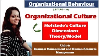 Hofstedes Culture Dimensions Theory Hofstede organizational culture model OB HRM NTAUGC NET [upl. by Salomo]