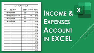 How to Create Income and Expenses Accounts in Excel Using Running Balance [upl. by Anirbed]