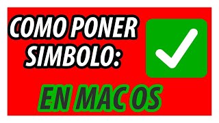 Tutorial cómo hacer símbolos en una Mac [upl. by Drida787]