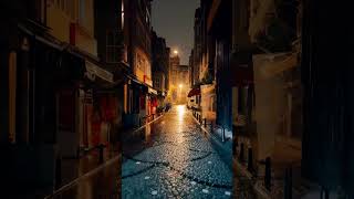 Night City Walk in the Rain  Peaceful Yet Eerie Ambience  ASMR Sounds [upl. by Nored174]