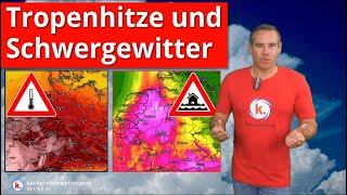 Tropenhitze und schwere Gewitter nächste Woche [upl. by Derdlim541]