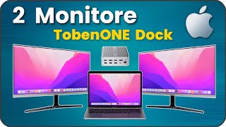 2 Bildschirme an Laptop  MacBook anschließen amp einrichten mit der Dockingstation von TobenONE [upl. by Nerag847]