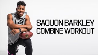 Saquon Barkleys Ridiculous Workout 💪 2018 NFL Combine Highlights [upl. by Nitsur]