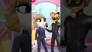 Cat Noir Miraculous Ladybug vs My Talking Angela2 cosplay catnoir ladybug mytalkingangela2 fyp [upl. by Celestyna]