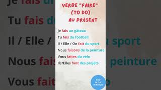 Conjuguer le verbe quotfairequot au présent en 1 min  Conjugating quotTo doquot in the Present Tense in 1 min [upl. by Yrohcaz]