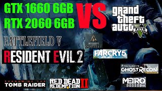 RTX 2060 6GB VS GTX 1660 6GB  I5 11400f  1080p I Ultra High [upl. by Brittan]