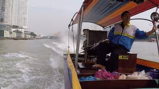 Bangkok Long Boat on the quot Chao Phraya Riverquot [upl. by Eniledam295]