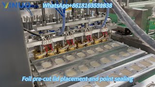 Automatic Aluminum Foil Box Pet Food Vacuum Packaging Machine Real Production Demonstration [upl. by Gebler]