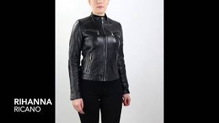 Ricano Lederjacke Style quotHannahquot für Damen in Schwarz [upl. by Ereynihc61]