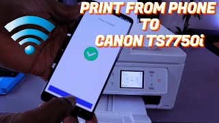 How To Print Document From Phone To Canon PIXMA TS7750i Printer Print Tutorial [upl. by Naired]