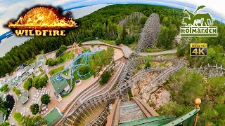 Wildfire Roller Coaster On Ride Front Seat 4K POV Kolmården Wildlife Park Sweden 2023 08 12 [upl. by Intisar644]