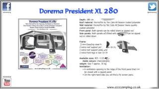 Dorema President XL280 All Season Caravan Awning [upl. by Sayers207]