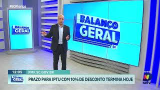 Desconto de 10 no IPTU em cota única encerra nesta segundafeira em Florianópolis [upl. by Oicnecserc]