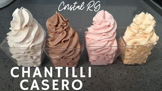 Chantilli Casero fácil y cremosoBetún casero 4 sabores [upl. by Ertemed]