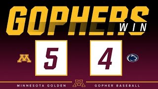 Highlights Gopher Baseball Beats Penn State 54 [upl. by Fiona596]