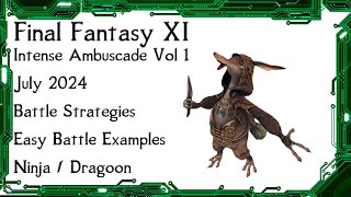 FFXI  Intense Ambuscade Vol One July 2024 Battle Strategies and Easy Solo Battle Examples [upl. by Ybbed]