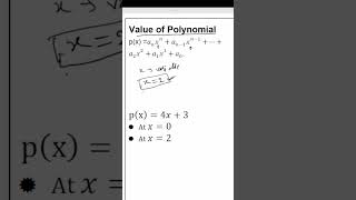 Value of Polynomial Part 1  POLYNOMIAL  CLASS 9  9th  exam basicmath education mathematics [upl. by Rimaj]